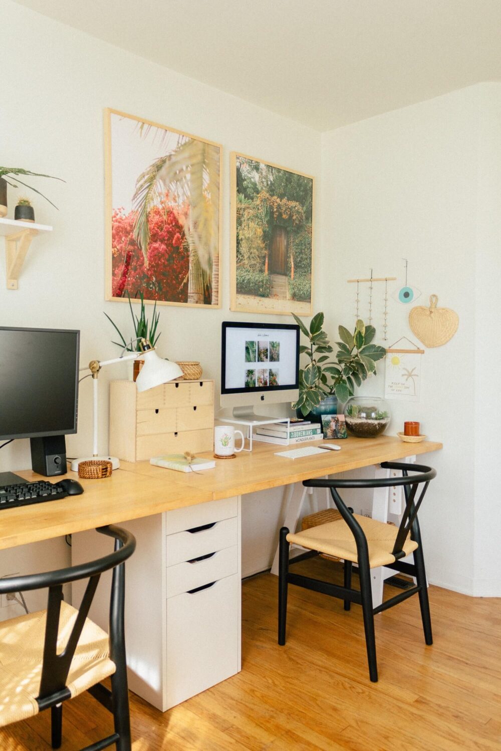 double-desk-ikea-hack-alex-drawe-file-cabinet-nordroom