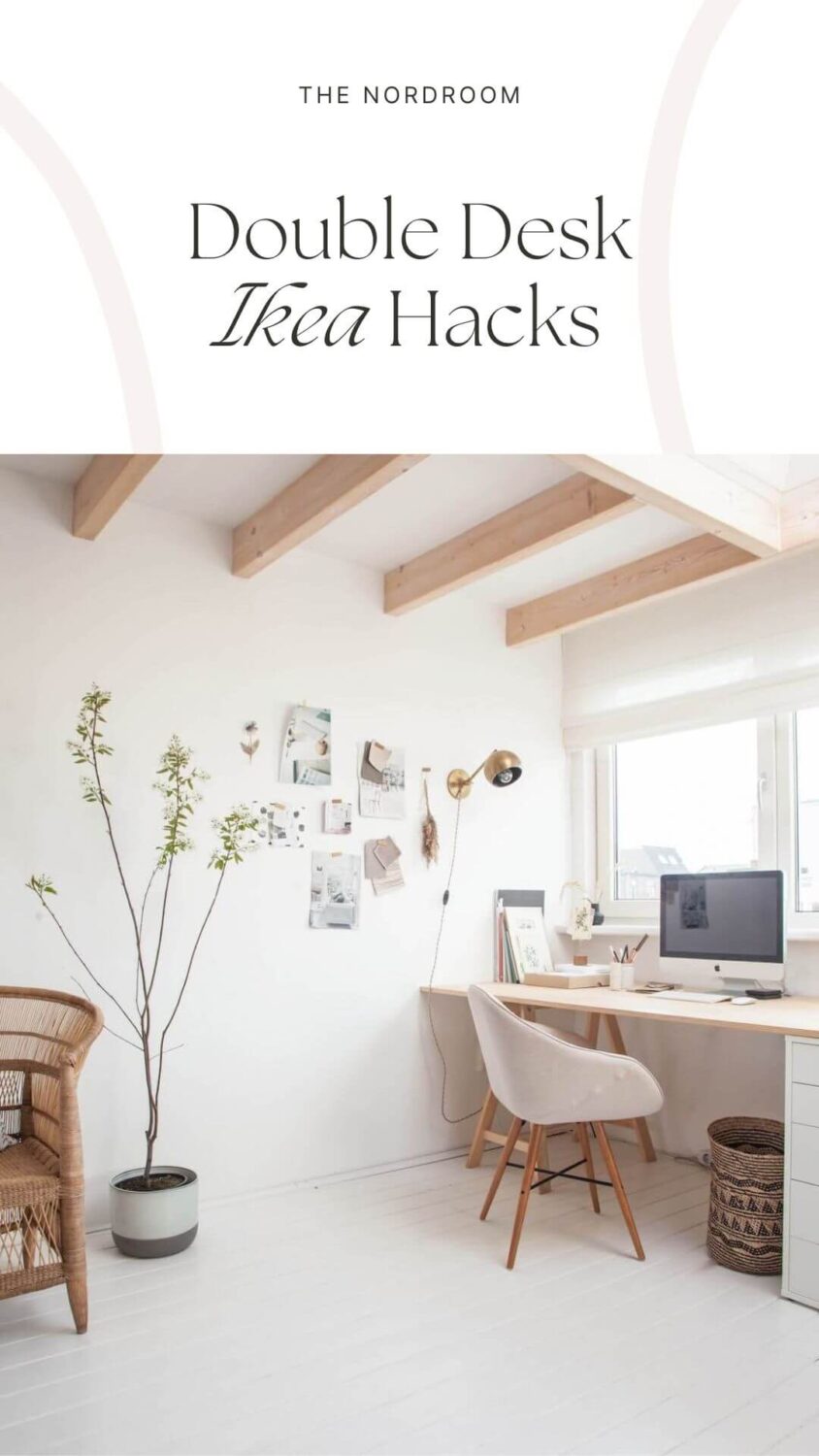 double desk ikea hacks nordroom Double Desk IKEA Hacks That Will Boost Your Productivity