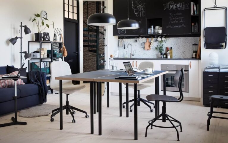 Double Desk IKEA Hacks That Will Boost Your Productivity - The Nordroom