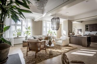 View of Magical Light in a Stylish Scandinavian Apartment - The Nordroom