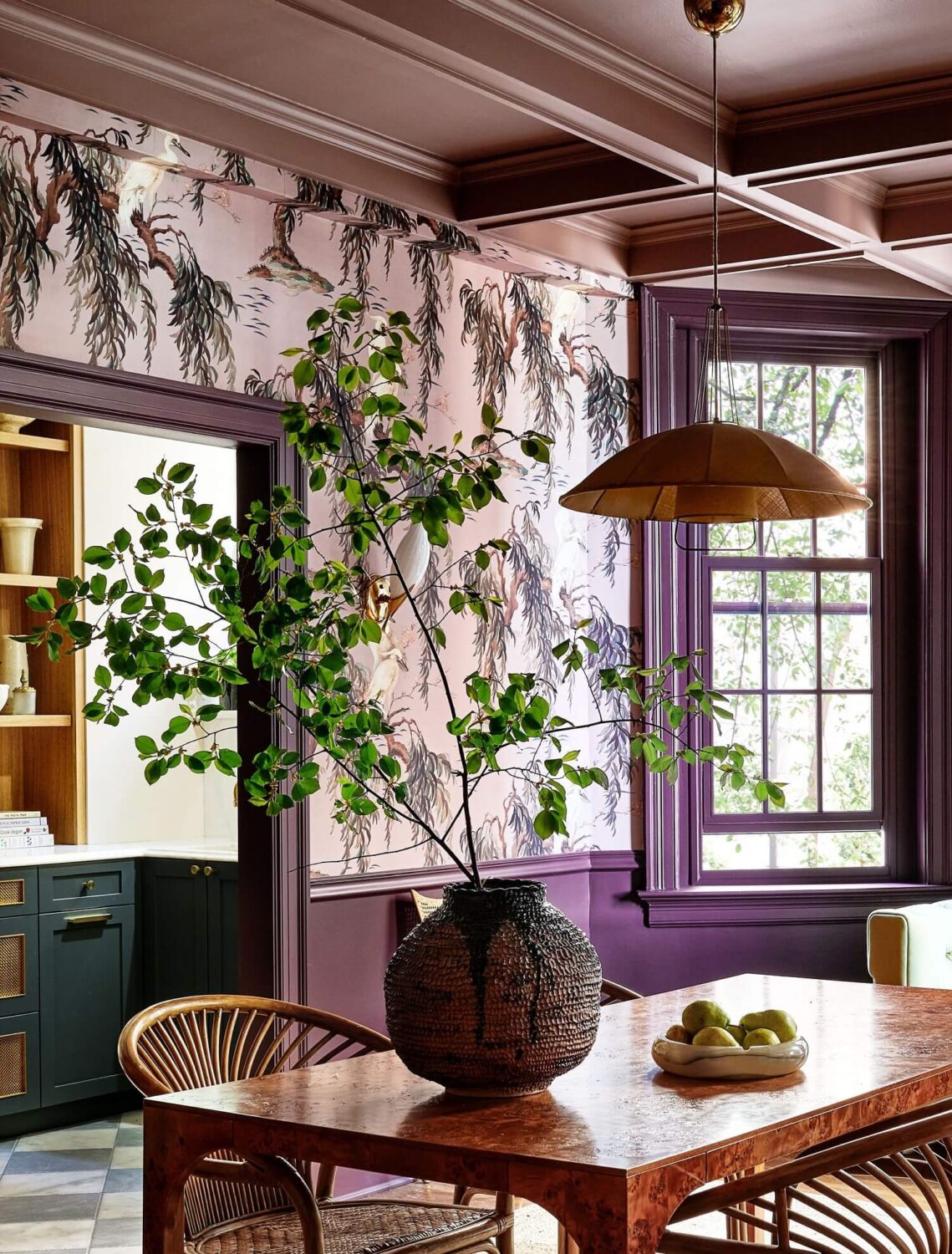 dining-room-purple-trims-wallpaper-blue-galley-kitchen-nordroom