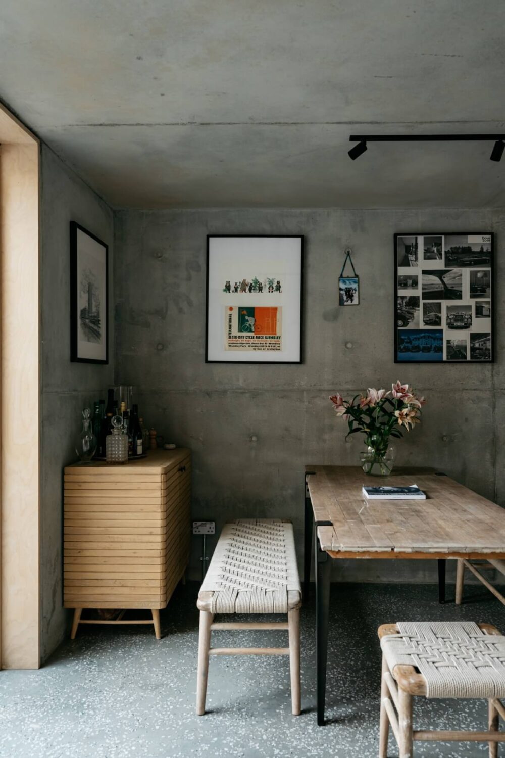 dining-space-concrete-walls-terrazzo-floor-nordroom