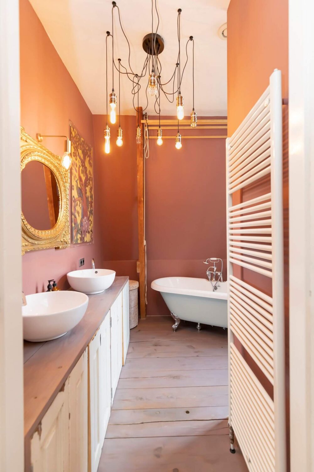 bathroom-double-sink-freestanding-bath-earthy-pink-walls-nordroom