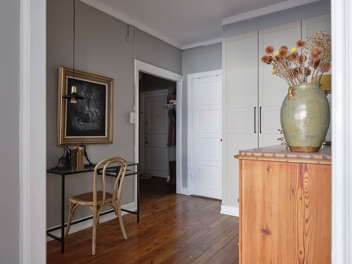 hallway-light-gray-walls-home-office-built-in-closet-nordroom