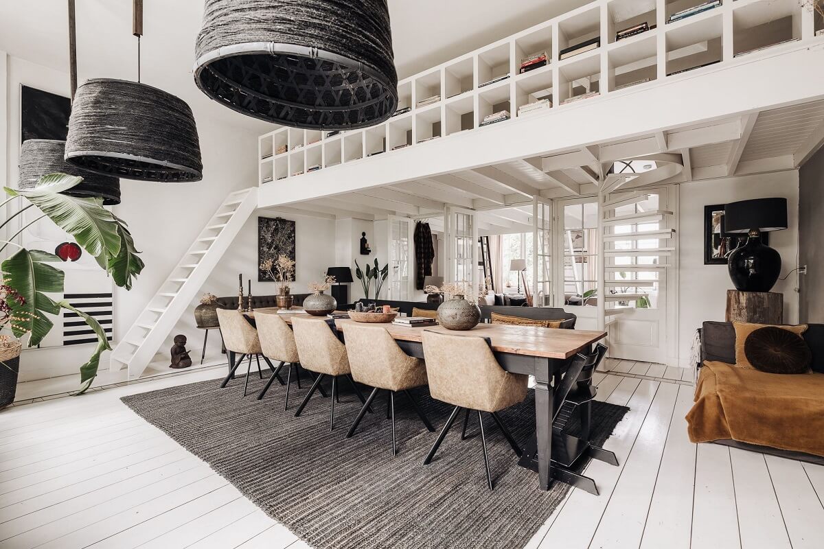 large-dining-table-white-floor-loft-space-nordroom