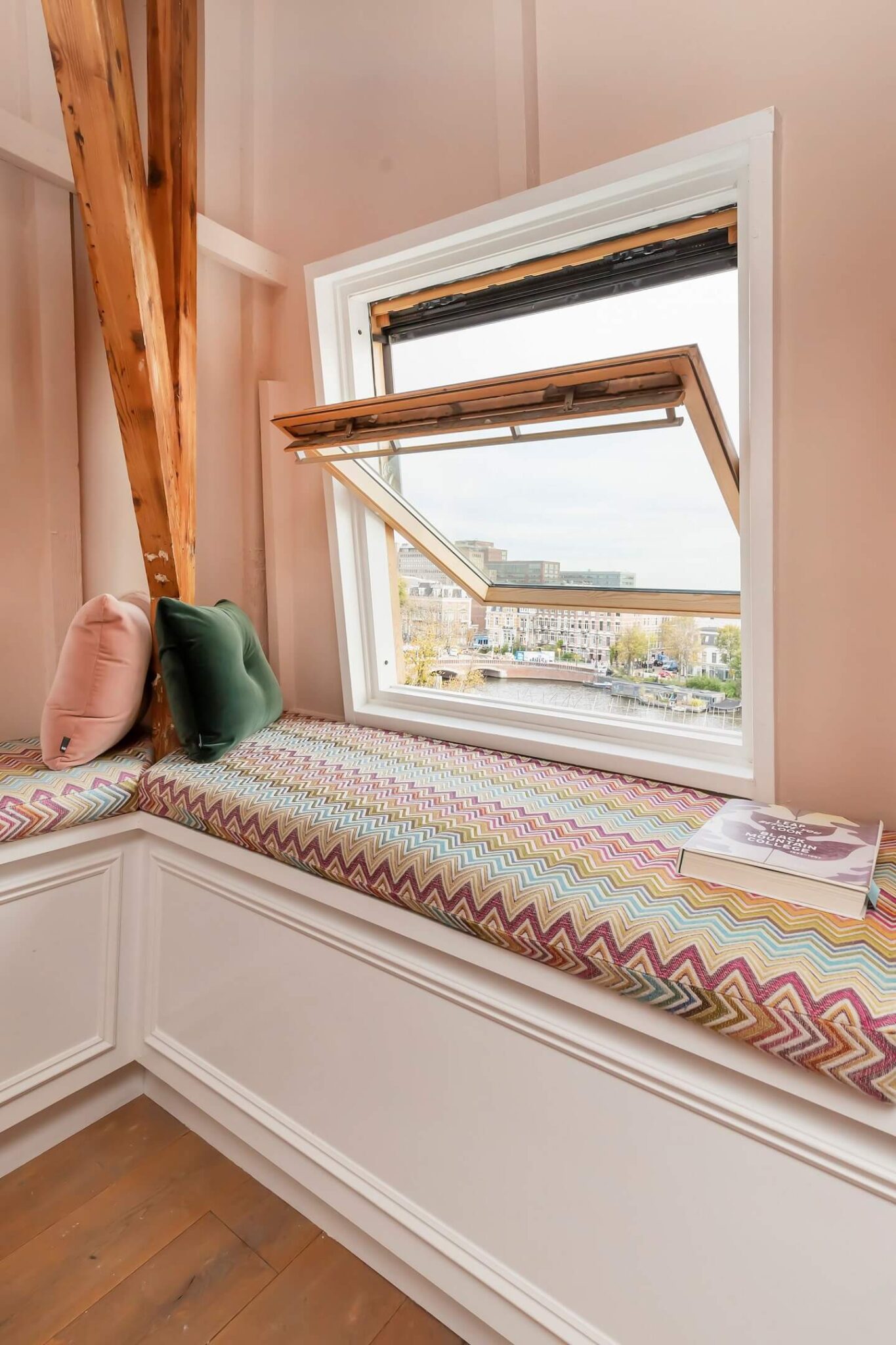 A Colorful Loft in Amsterdam with Exposed Wooden Beams - The Nordroom