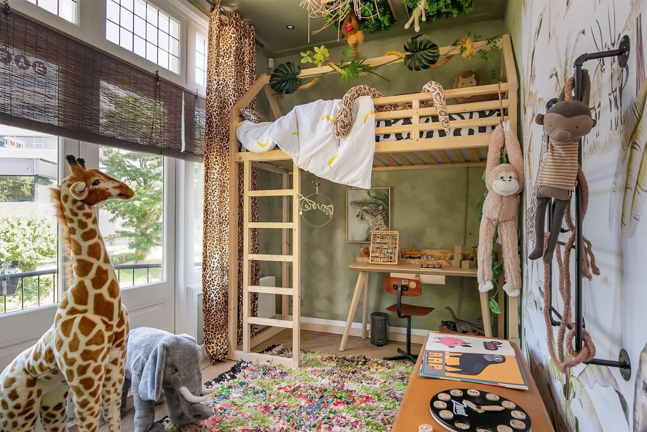 kids-bedroom-jungle-theme-bunk-bed-nordroom