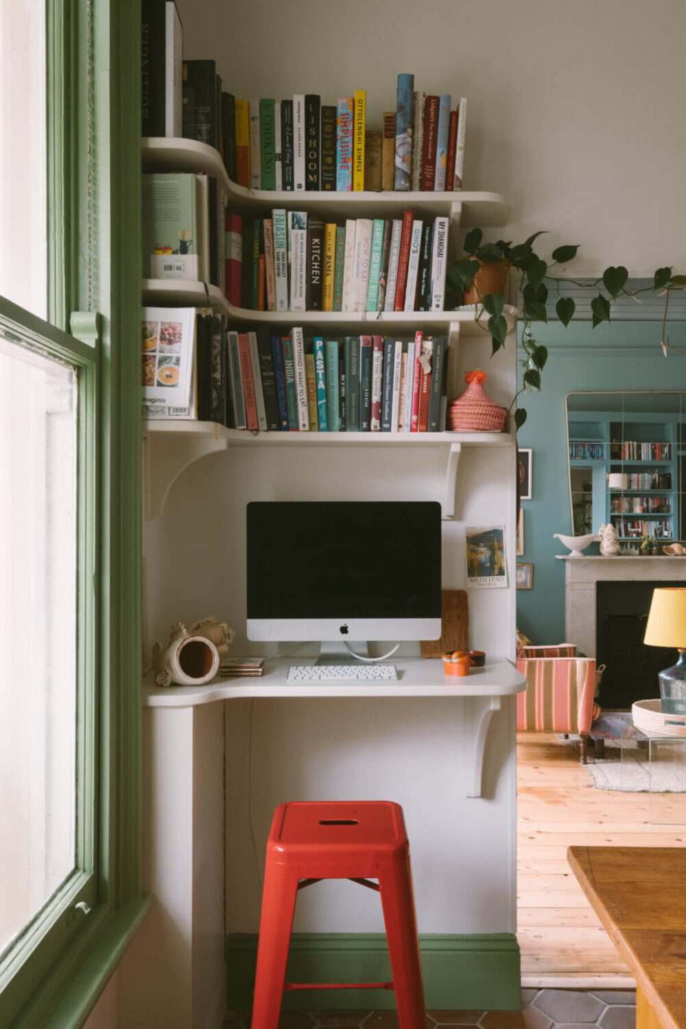 small-home-office-shelves-red-stool-nordroom