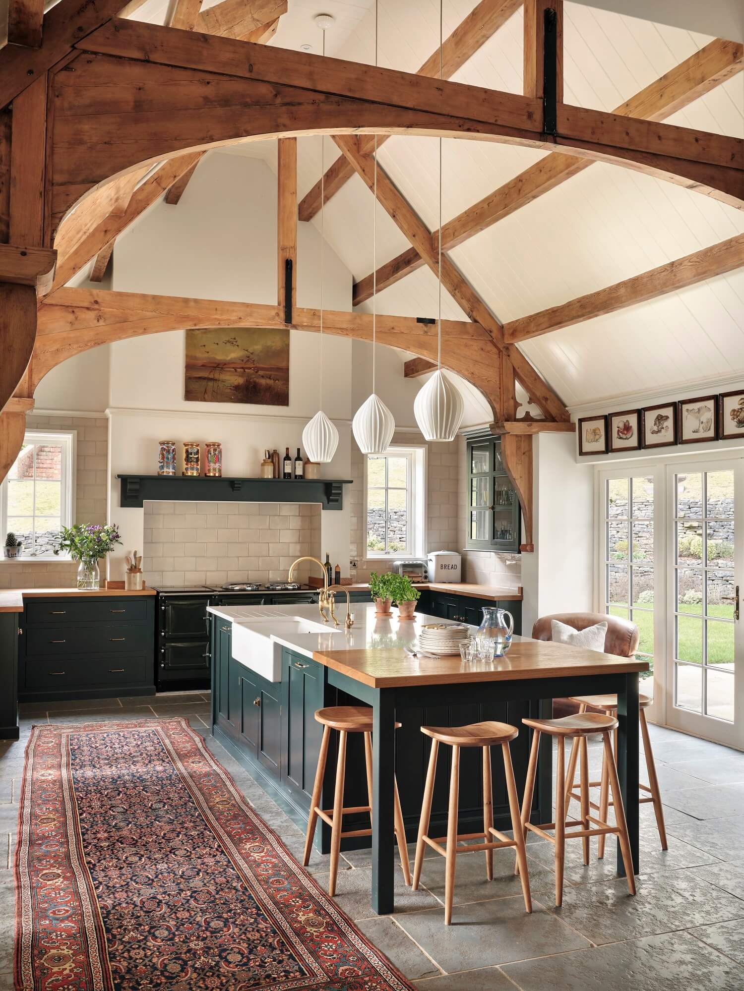 A Grand Family Kitchen in an English Country House