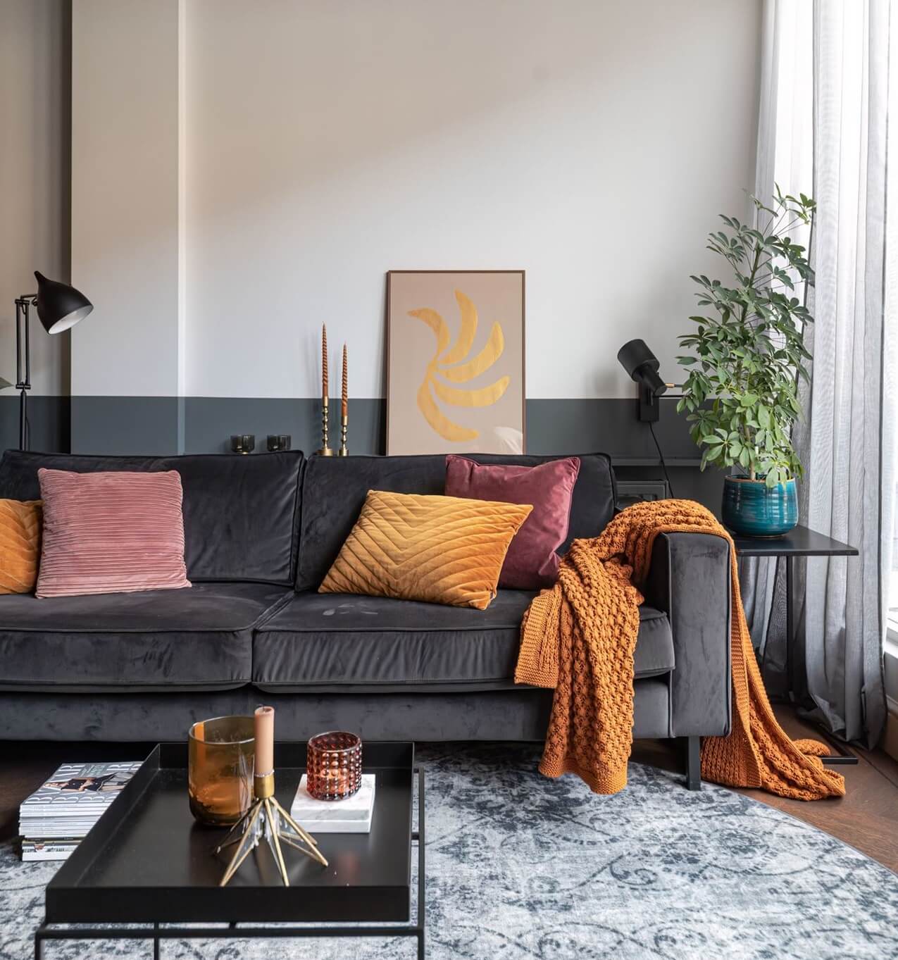 Gray and Earth Tones in a Restored Weavers House in The Netherlands