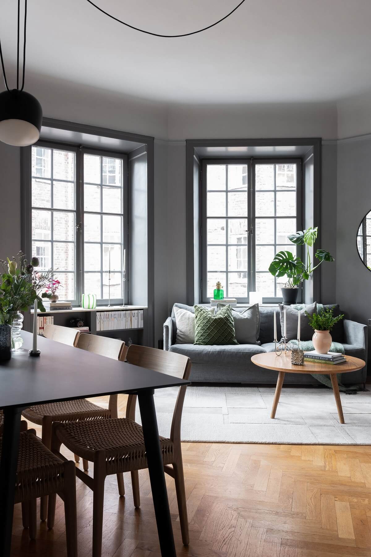 A Stylish Gray Apartment in Stockholm