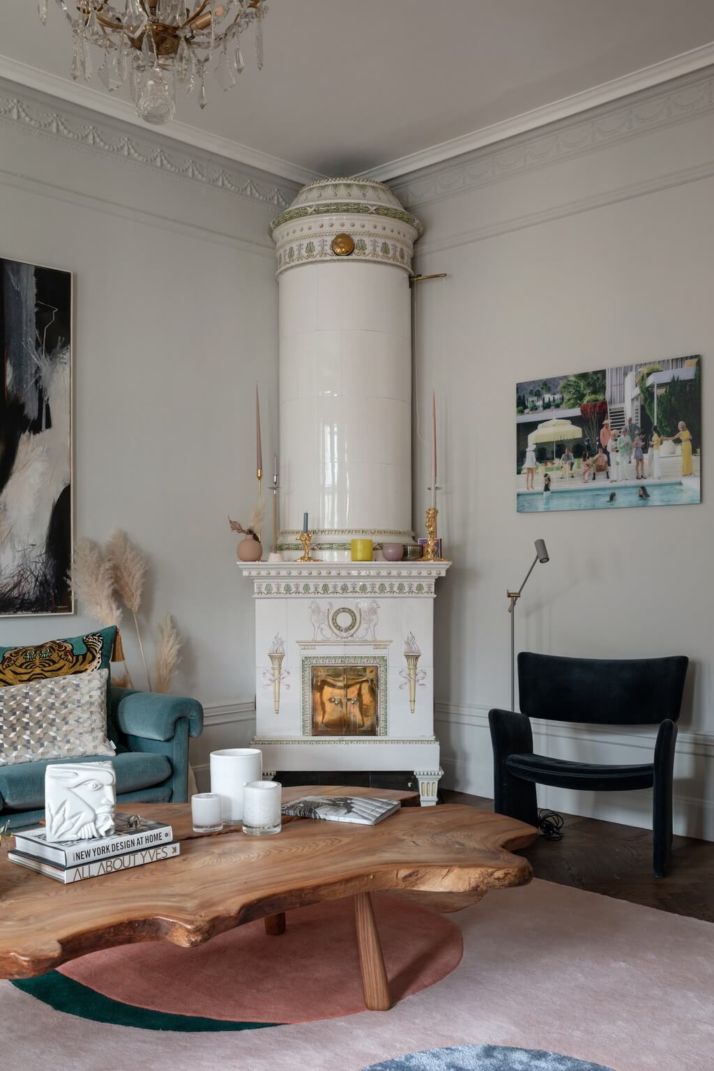 A Classic Swedish Apartment with Light Gray Walls