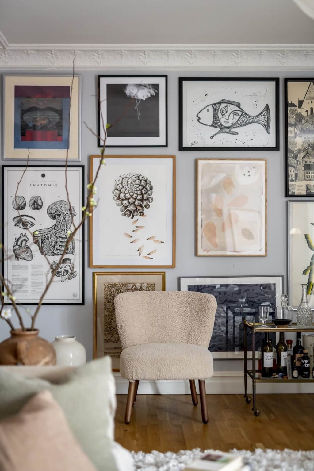 Image showcasing Layered Textiles and Dusty Colors in a Nordic Apartment - The Nordroom