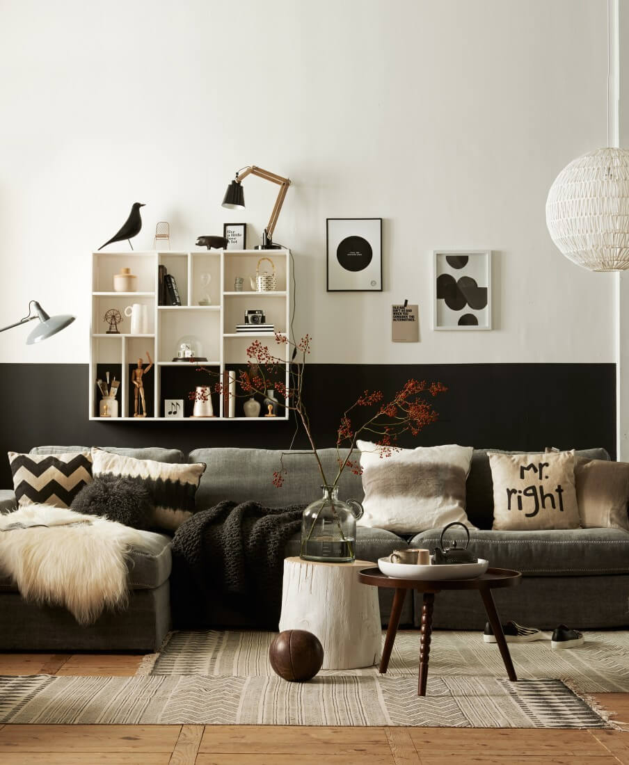 living-room-two-tone-wall-inspiration-black-white-paint-nordroom