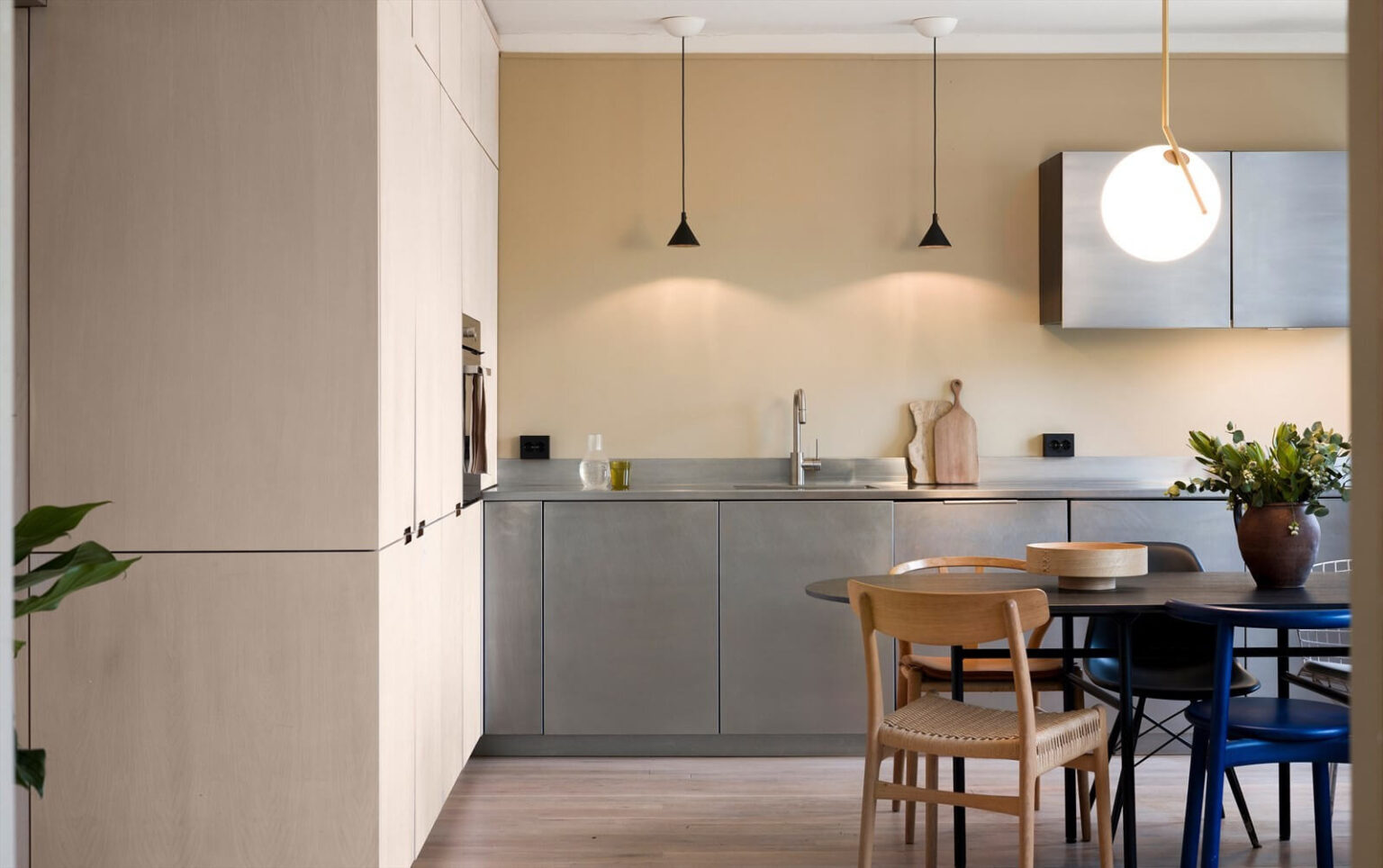 View of A Modern Oslo Apartment with Custom Furniture and Storage - The Nordroom