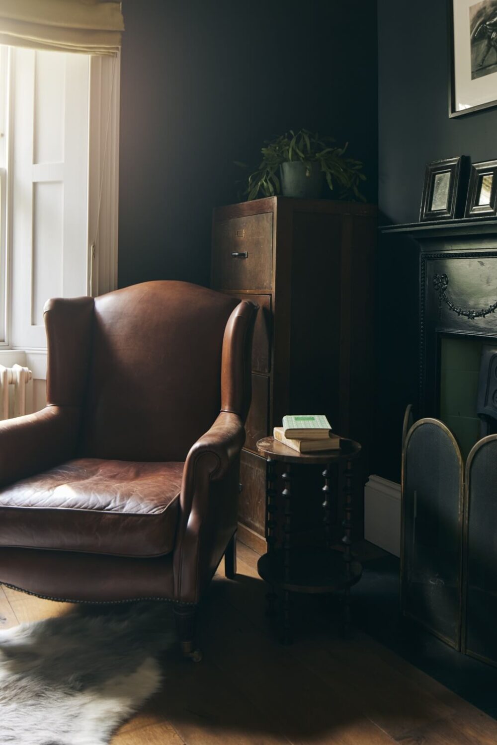 reading-nook-fireplace-leather-armchair-country-house-nordroom