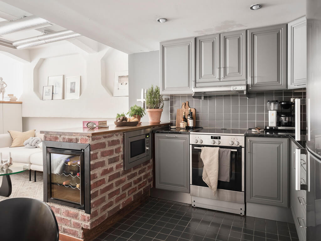 light-gray-kitchen-brick-wall-wine-cooler-nordroom