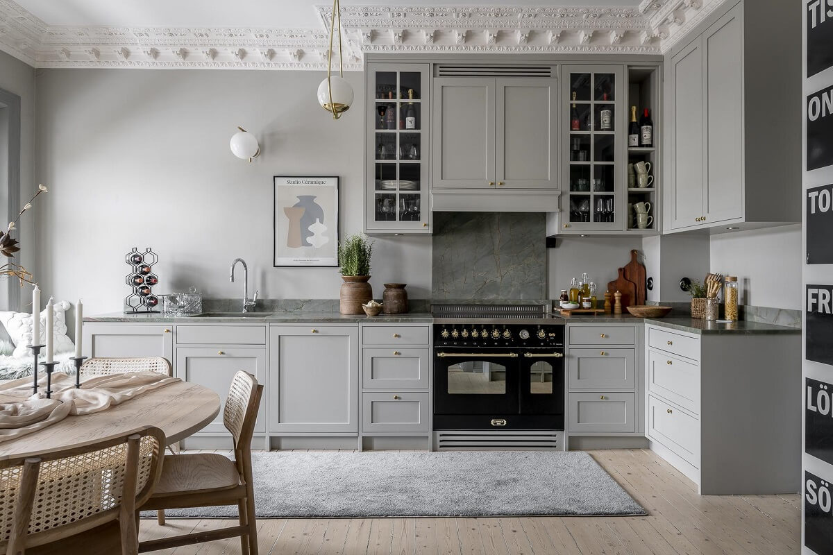 Gray Tones in a Classic Historic Scandinavian Home
