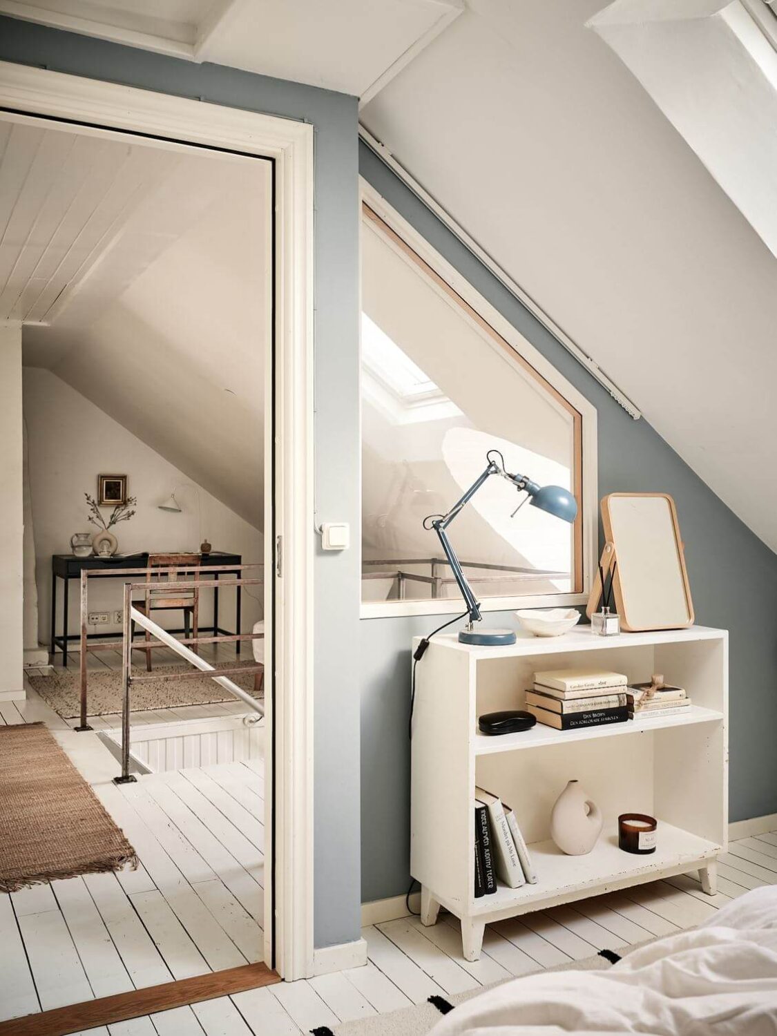 small-attic-bedroom-blue-walls-nordroom