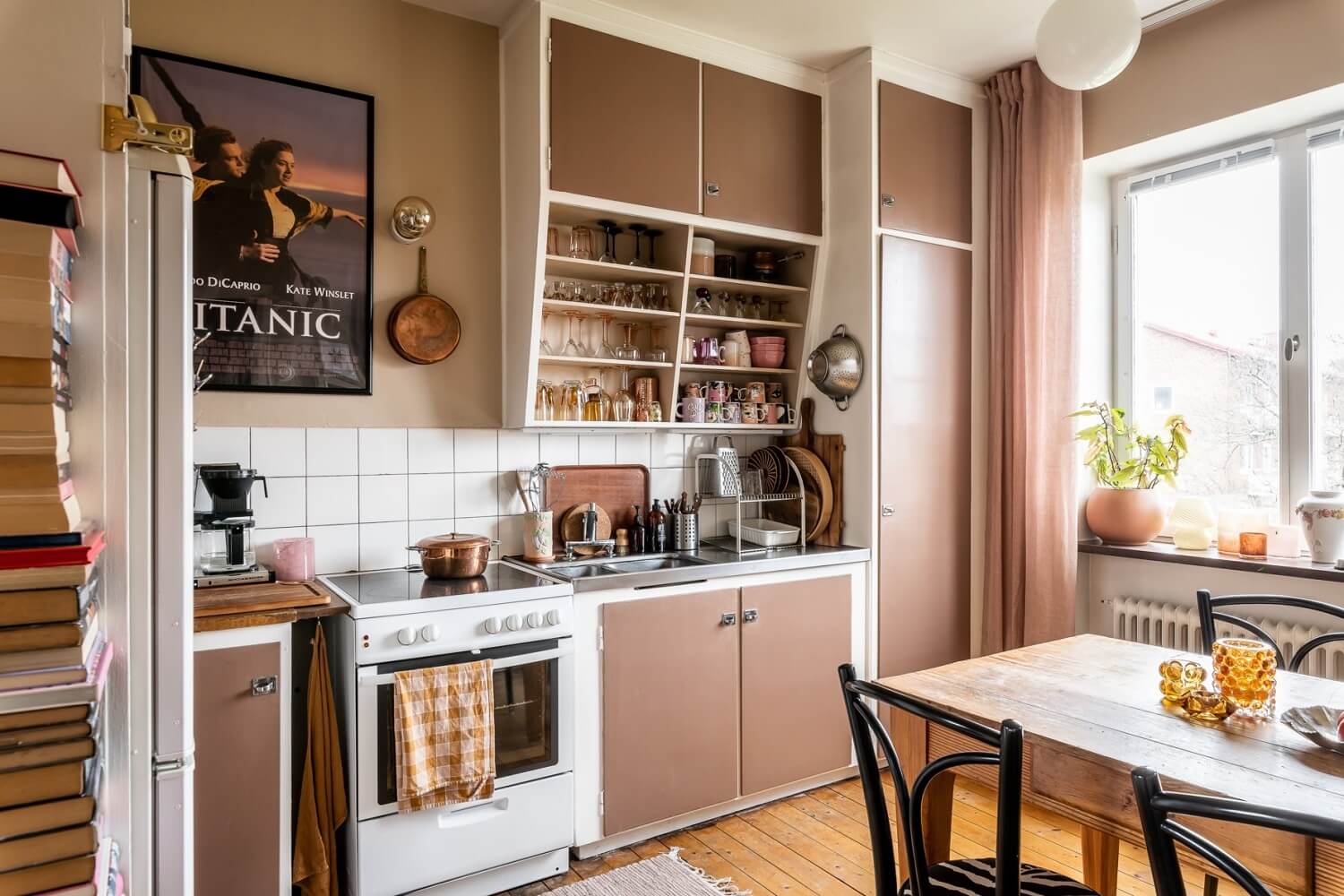 A Pink Studio Apartment With