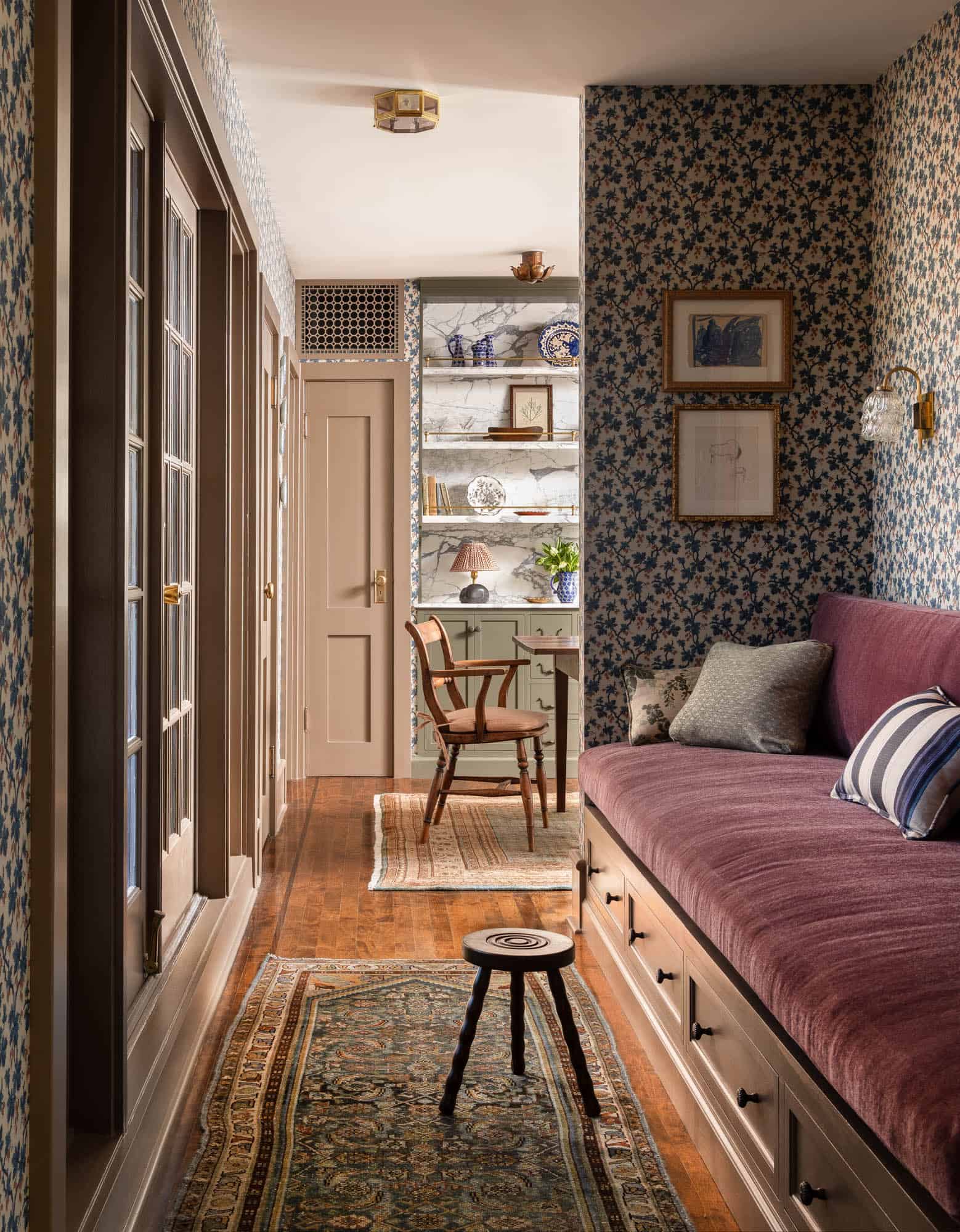 A Cozy Pied-à-Terre with Slanted Ceilings and Wallpaper - The Nordroom