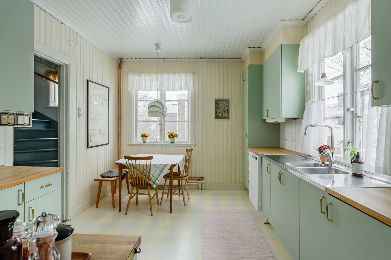 kitchen-mint-green-cabinets-swedish-country-house-nordroom