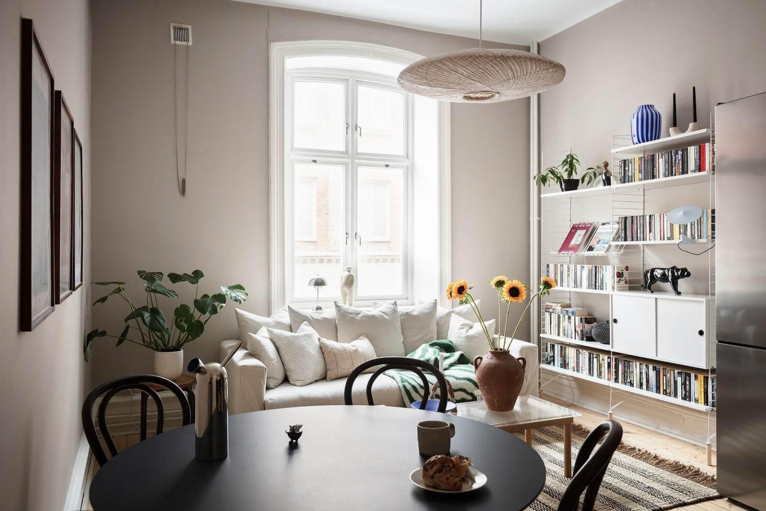 Image showcasing A Stylish Nordic Apartment with a Pink Bedroom - The Nordroom