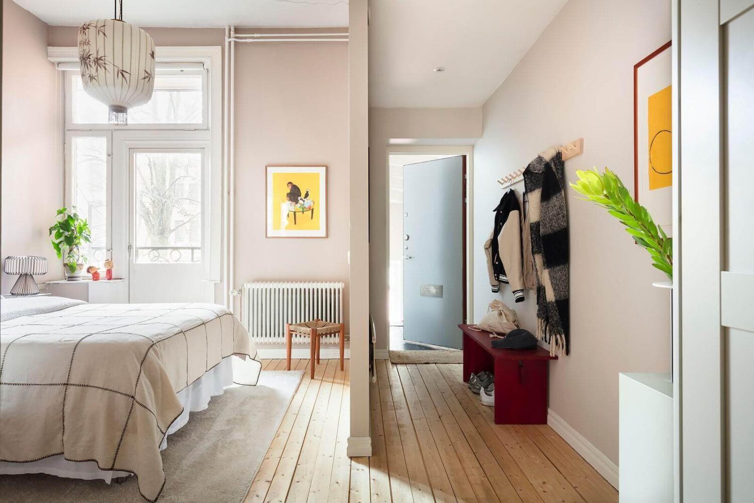 open-plan-master-bedroom-hallway-wooden-floor-nordroom