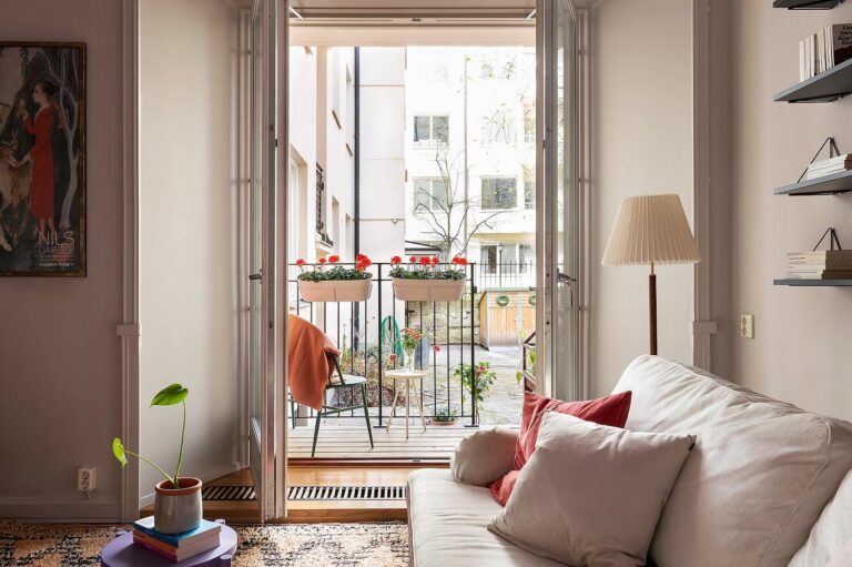 A Serene Nordic Apartment with Pink Color Accents - The Nordroom