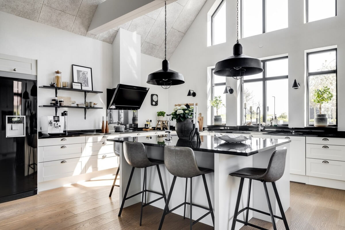 black-white-kitchen-vaulted-ceiling-kitchen-island-nordroom