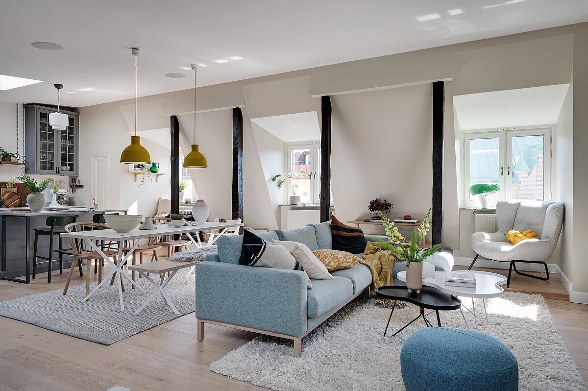 A Modern Scandinavian Attic Apartment