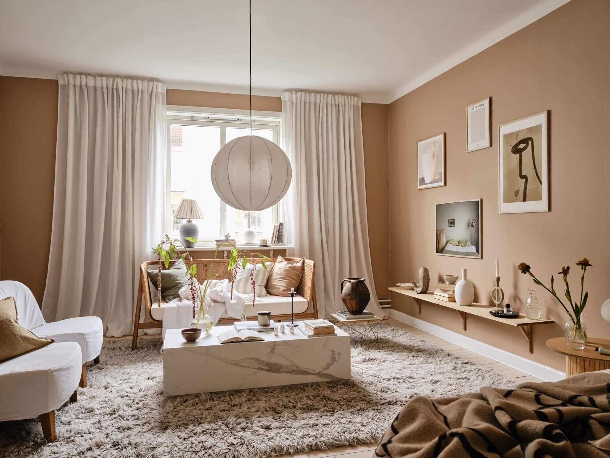 A Warm Beige Studio Apartment in Sweden