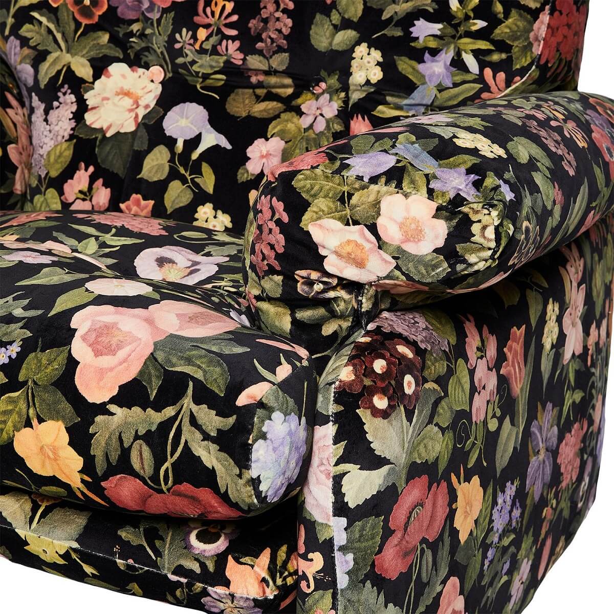 FLORALIA VELVET CORONADO ARMCHAIR NOIR 3 master The House of Hackney for 1stDibs Collection