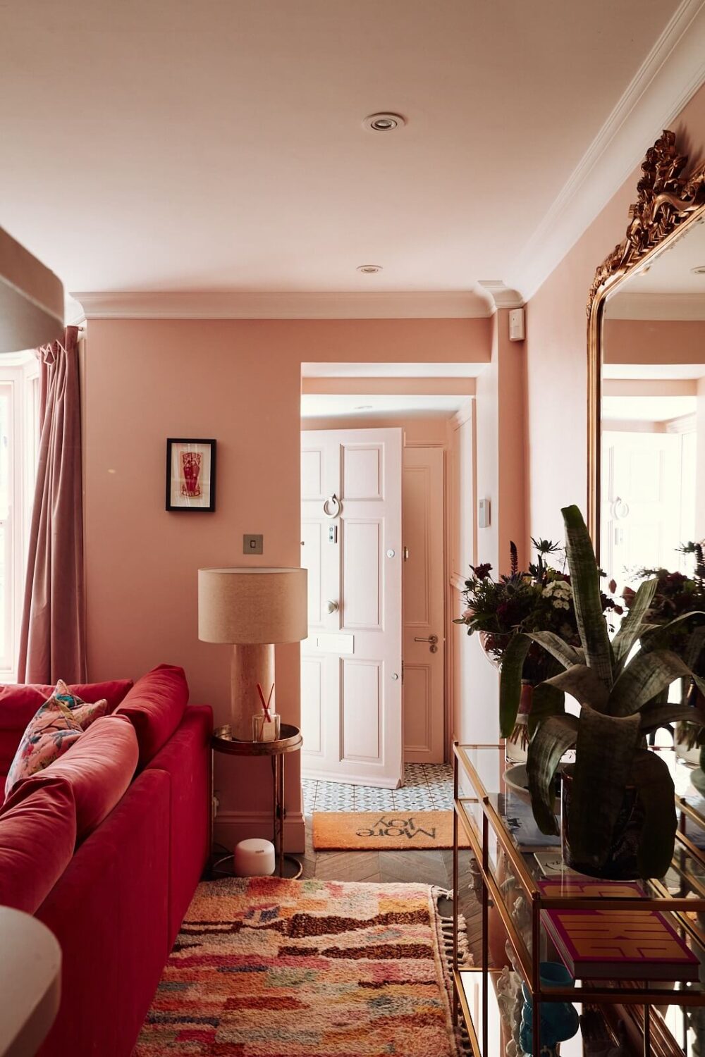 hallway-entry-living-room-pink-walls-nordroom