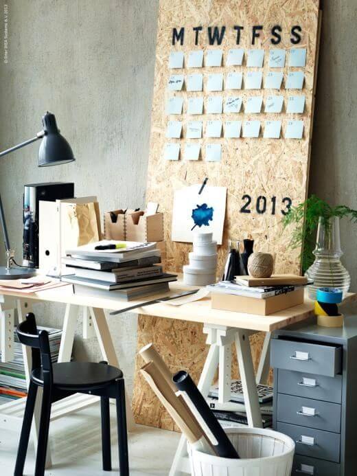 ikea desk simple plywood schedule nordroom Beautiful Dorm Room Decorating Ideas