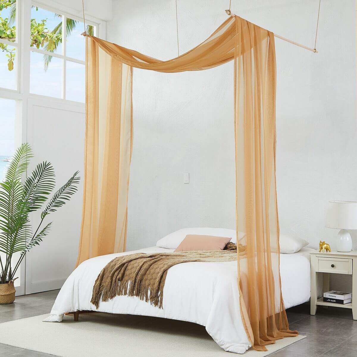 simple canopy bedroom dorm room ideas
