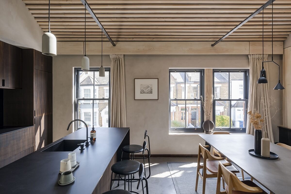 open-plan-kitchen-dining-space-wooden-ceiling-nordroom