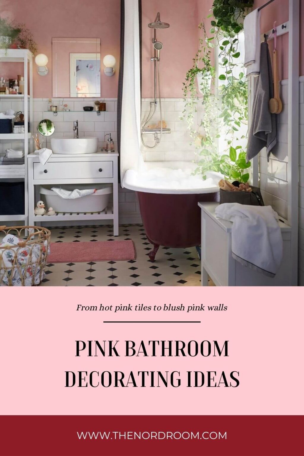 89 Pink Bathroom Ideas: From Hot Pink Walls to Blush Tiles - The Nordroom