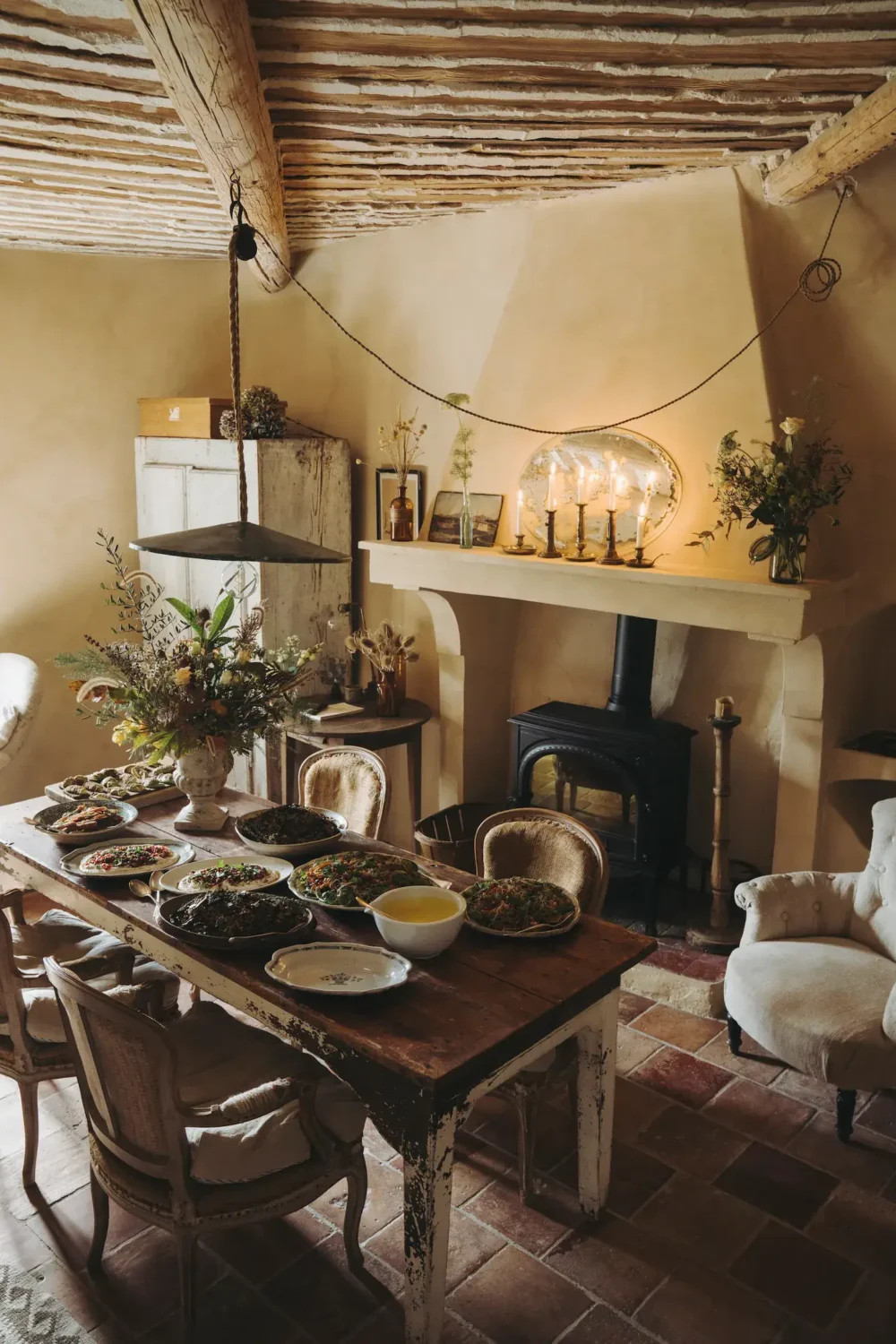 rustic-french-country-kitchen-terracotta-floor-dining-table-nordroom