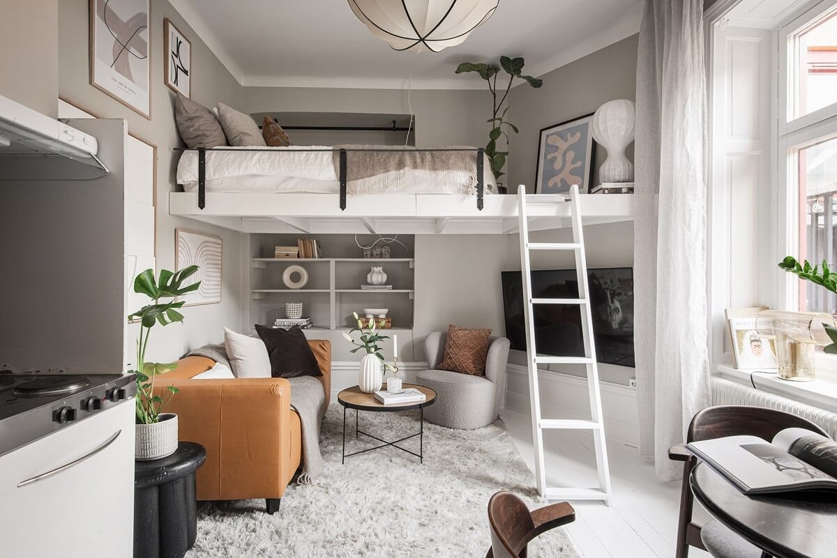 studio-apartment-loft-bed-nordroom