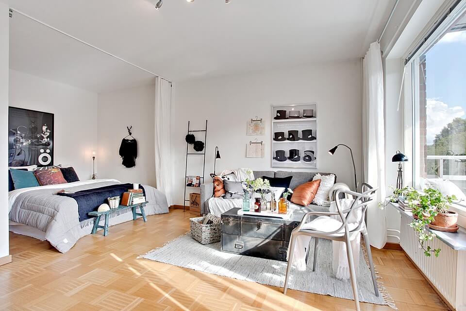 white-curtain-room-divider-studio-apartment-nordroom