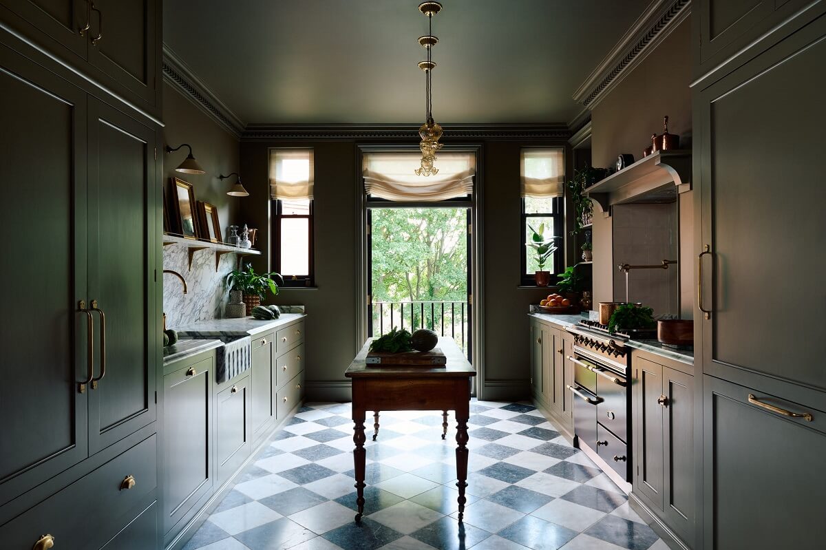 all-green-kitchen-devol-classic-english-cabinets-juliet-balcony-nordroom