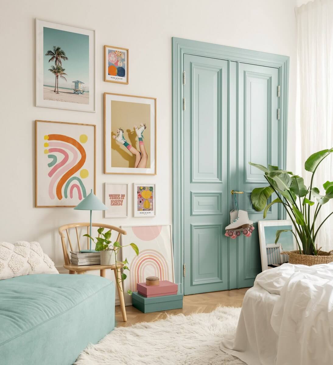 blue-painted-door-gallery-wall-nordroom