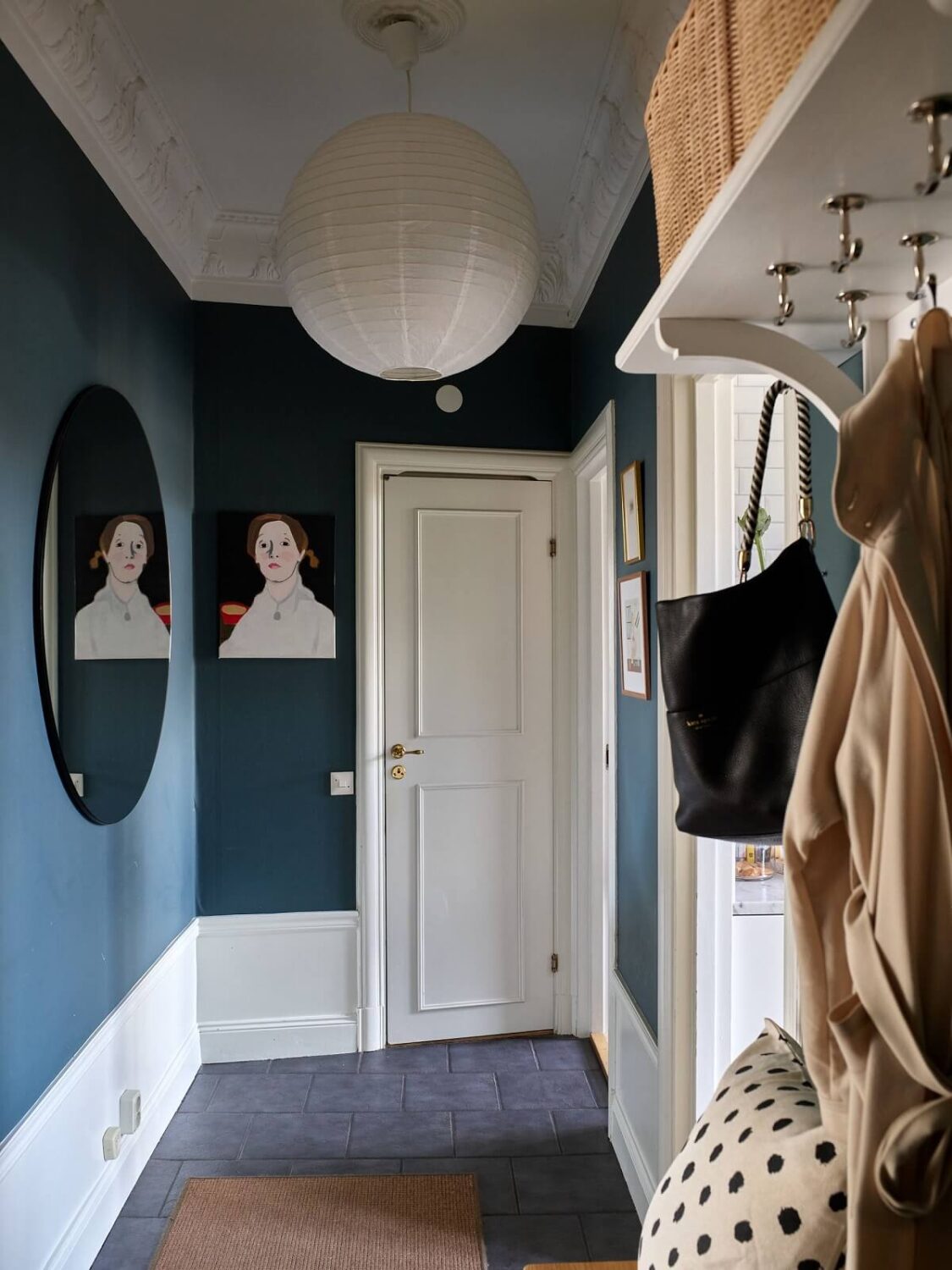 hallway-dark-blue-painted-walls-nordroom