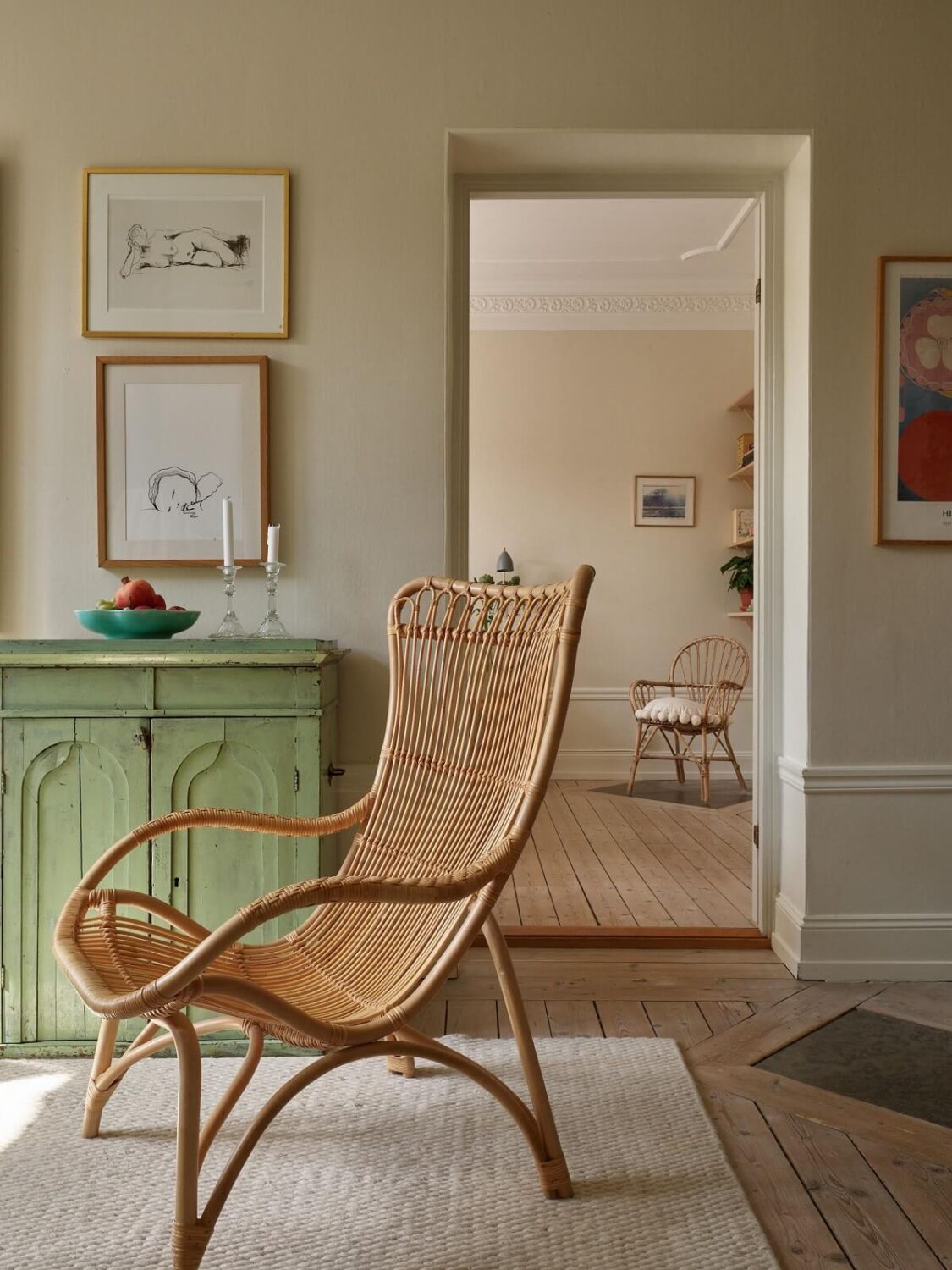 rattan-lounge-chair-light-green-cabinet-nordroom