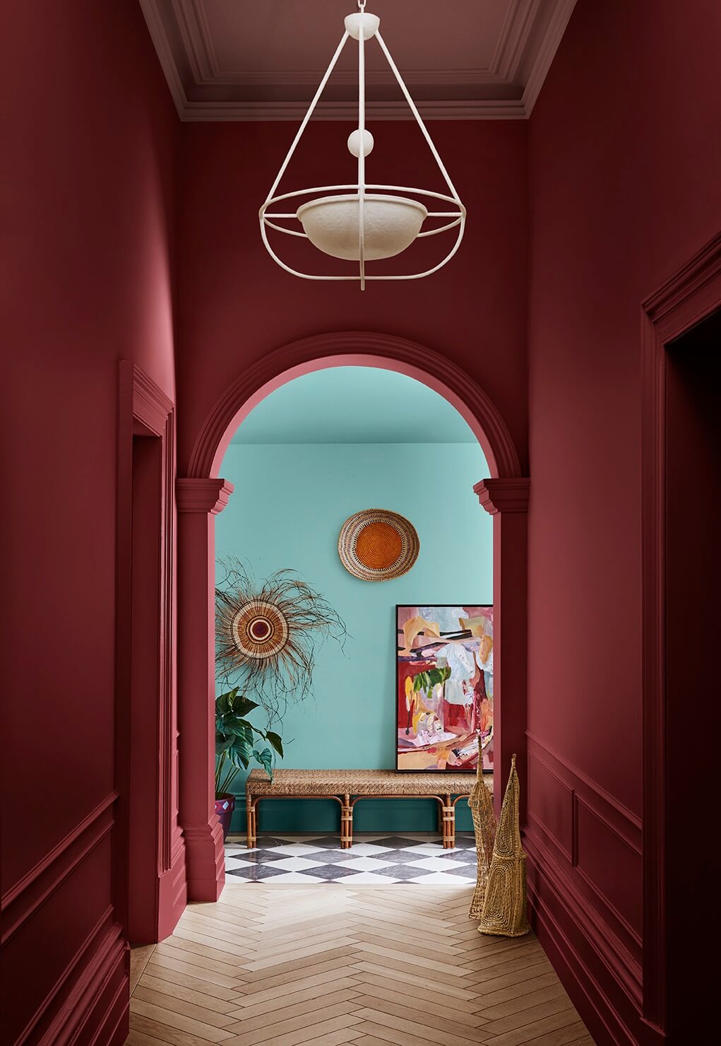 Dulux_Colour_Forecast_2024_Journey_palette_pink-blue-hallway-nordroom
