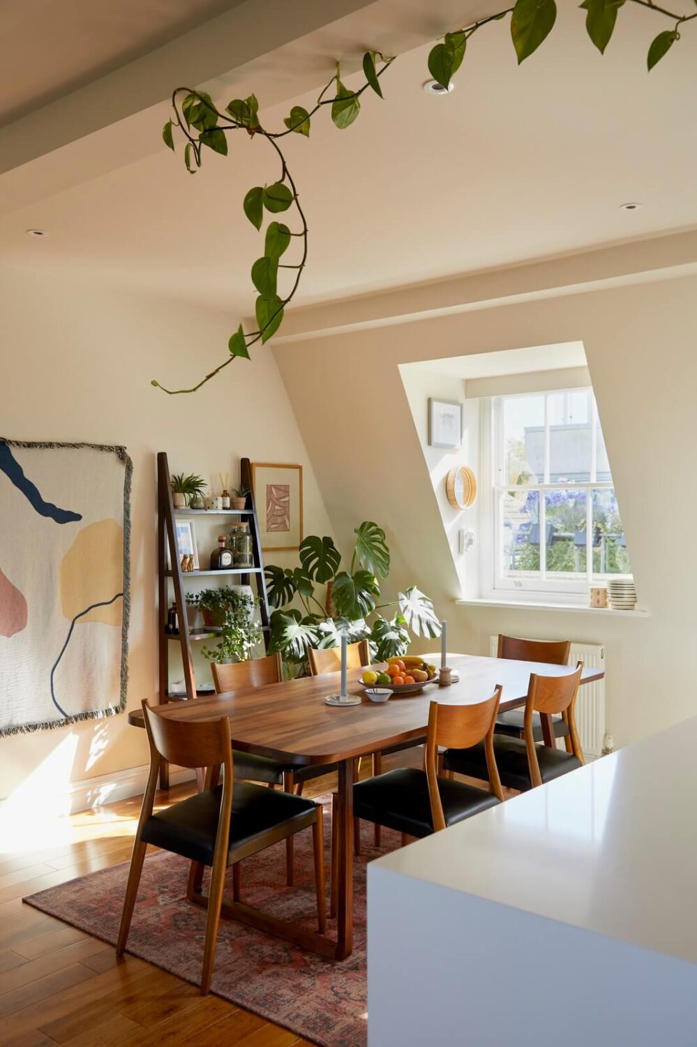 dining-table-open-kitchen-slanted-ceiling-nordroom