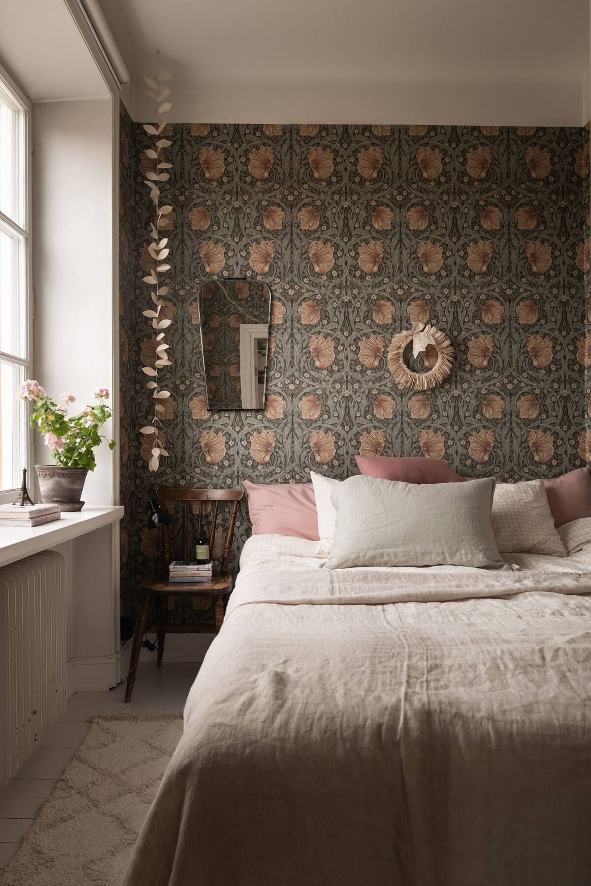 A Lovely Swedish Apartment with William Morris Bedroom