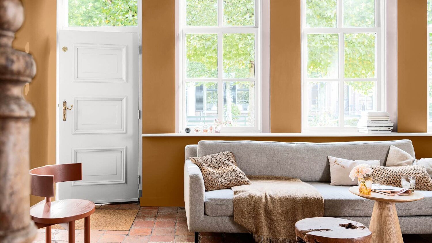 warm-colour-story-livingroom-Inspiration-ochre-yellow-walls-nordroom
