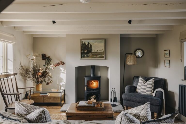 cottage-living-room-ceiling-beams-woodburner